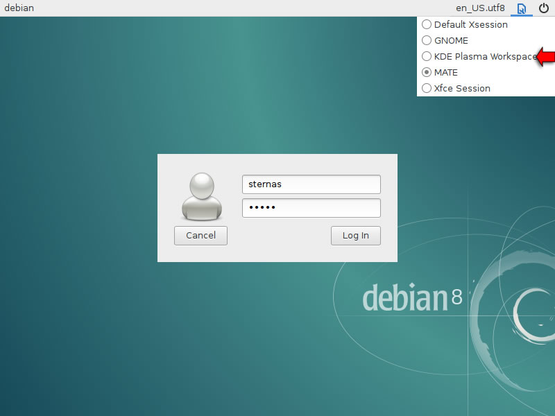 Re authenticate. Debian 8. Debian. Debian login. CODETYPHON.